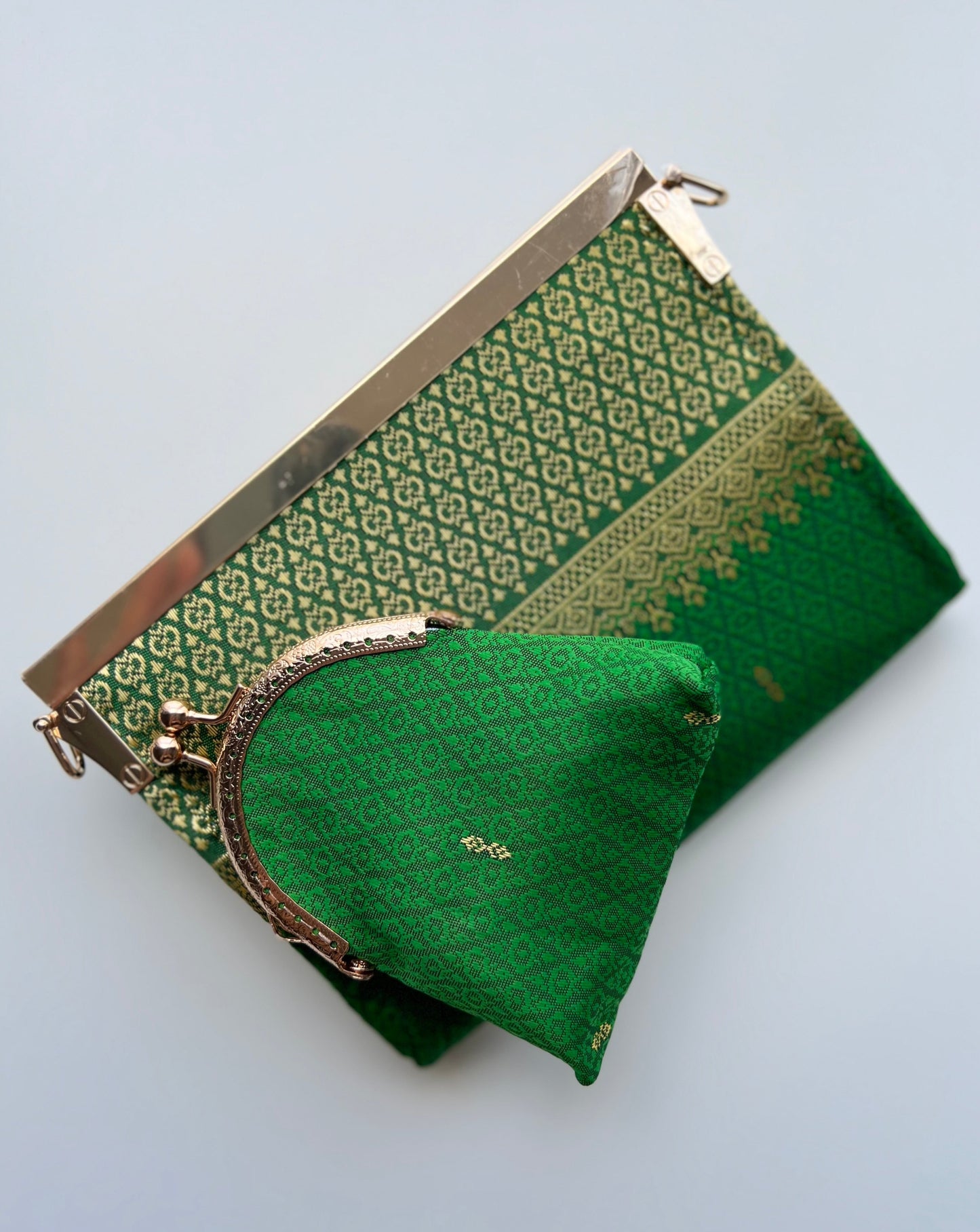 Purse/Clutch+Coin Pouch || Red or Green