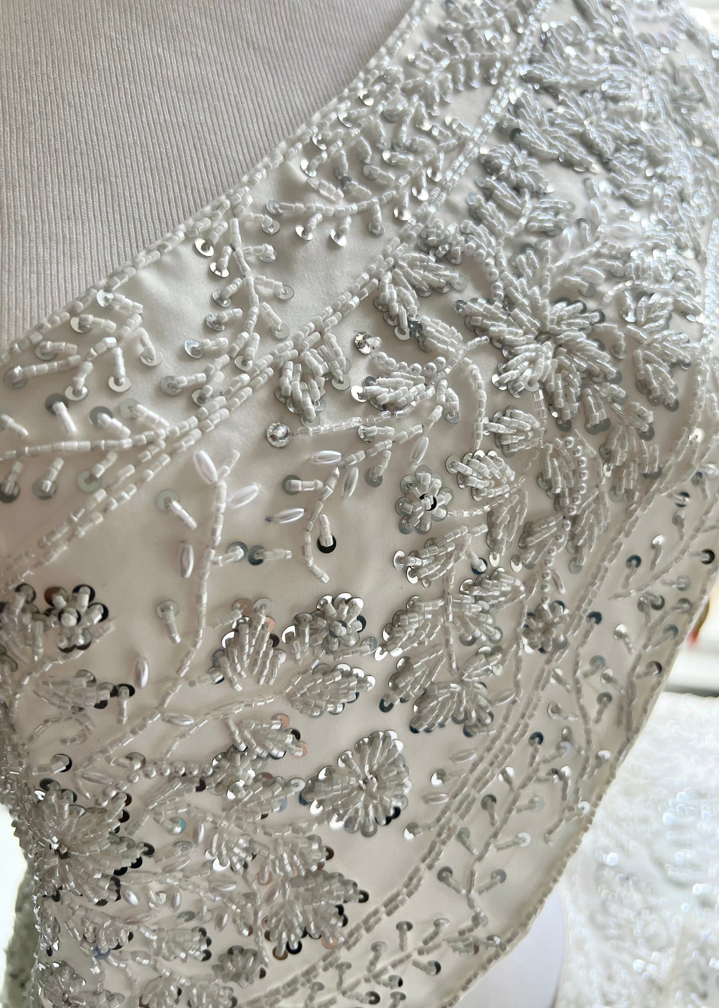 White Beaded Sash