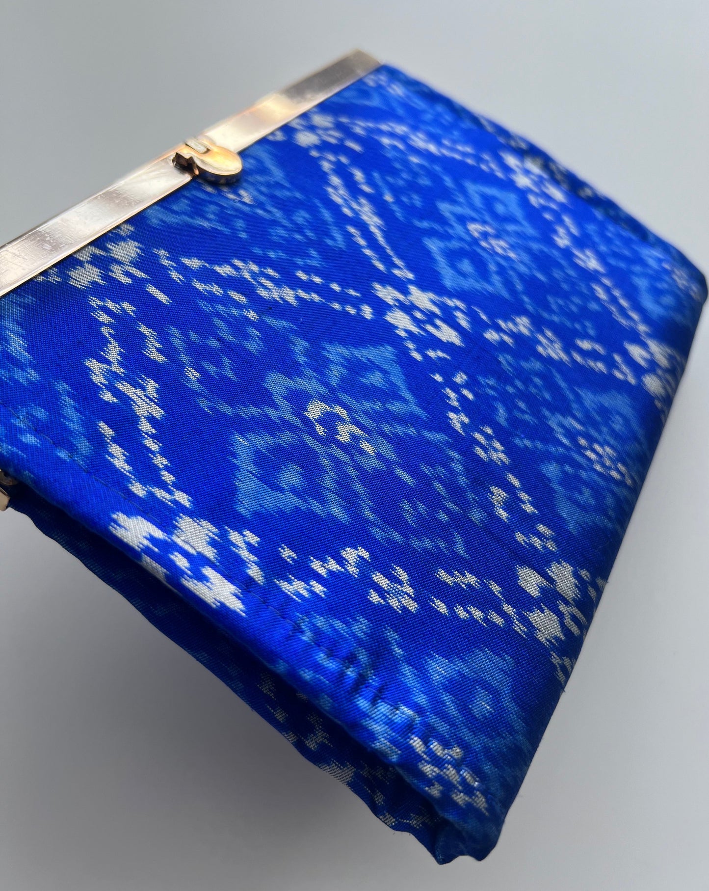 Purse/Clutch+Coin Pouch || Blue Houl (Khmer Silk)