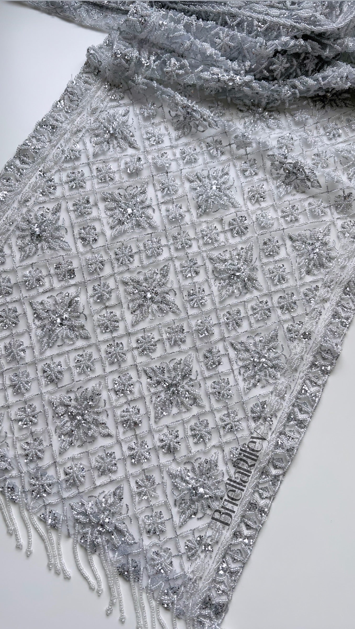Silver Beaded Sash