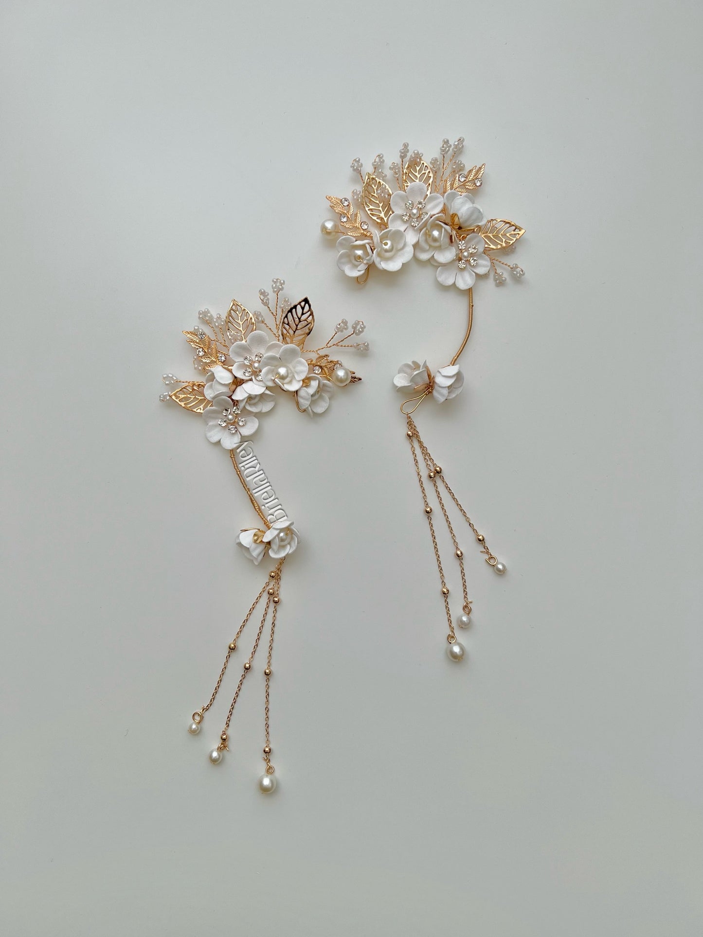 White Floral Ear Piece
