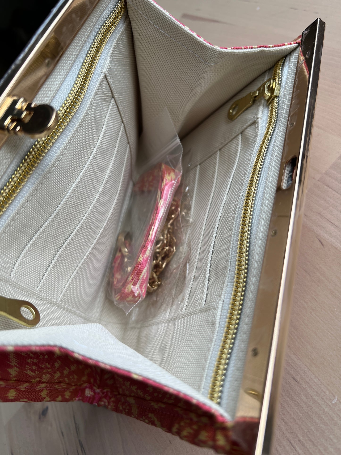 Purse/Clutch || Soft Pink Houl (Khmer Silk)