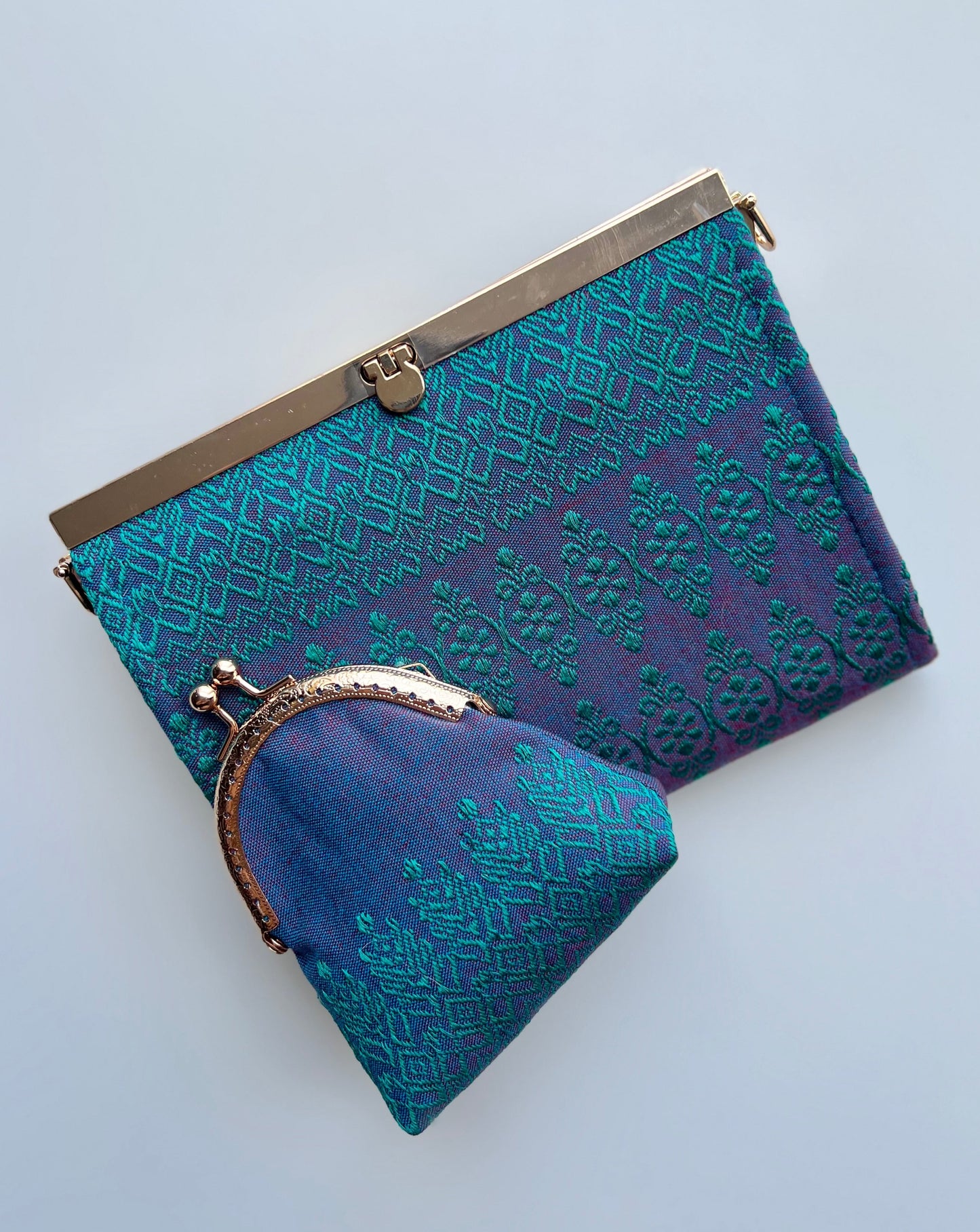 Purse/Clutch+Coin Pouch || Shimmering Seung Khmer