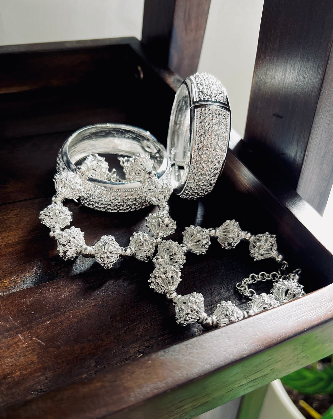 Bangles and Bracelets Set (Silver)