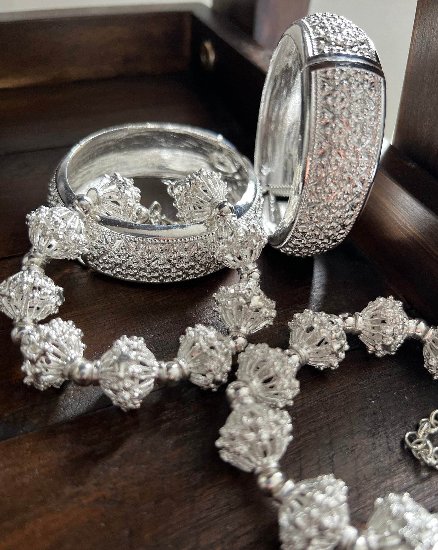 Bangles and Bracelets Set (Silver)