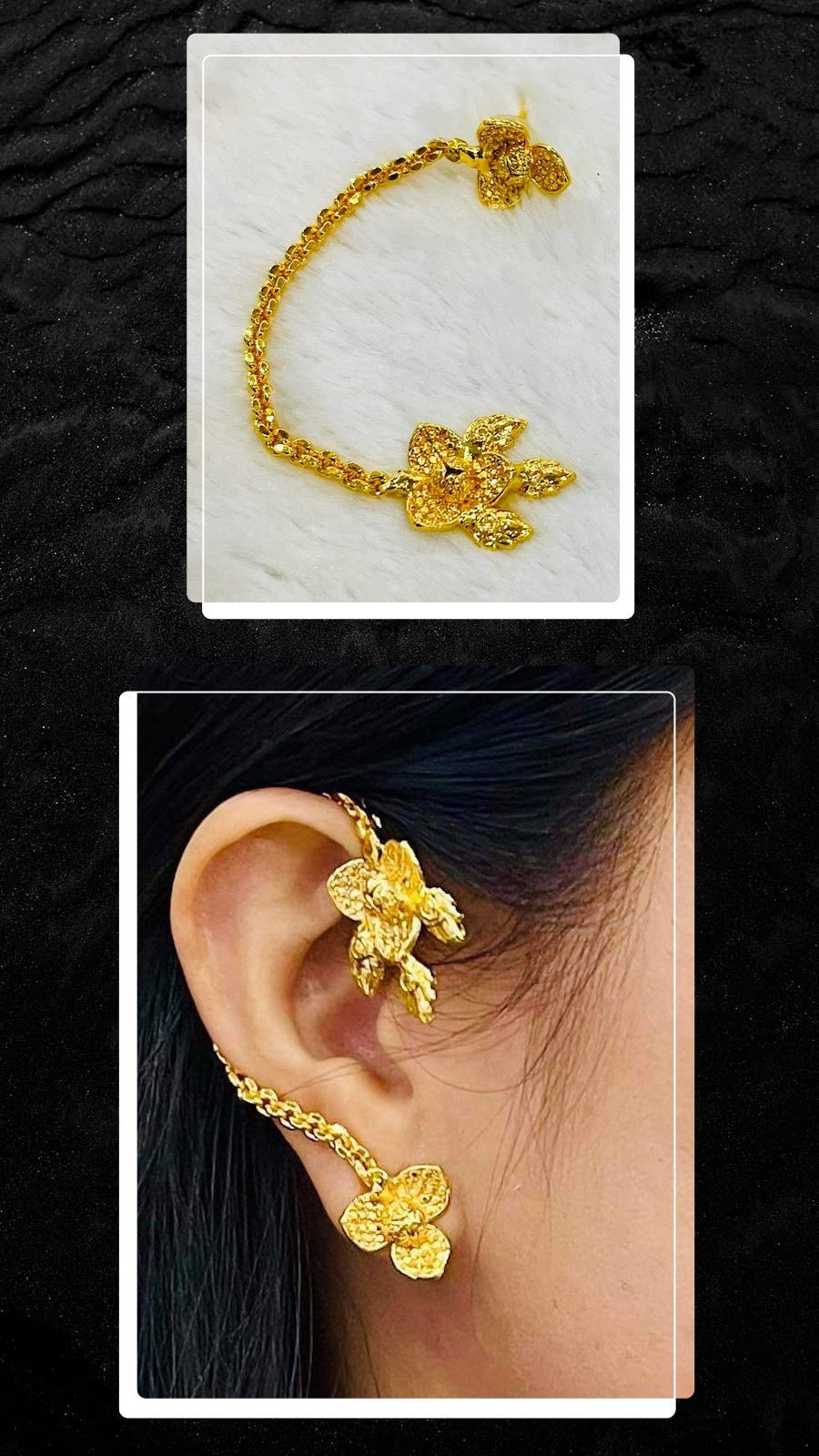 Romdoul 2 in 1 Earrings/Ear Cuffs