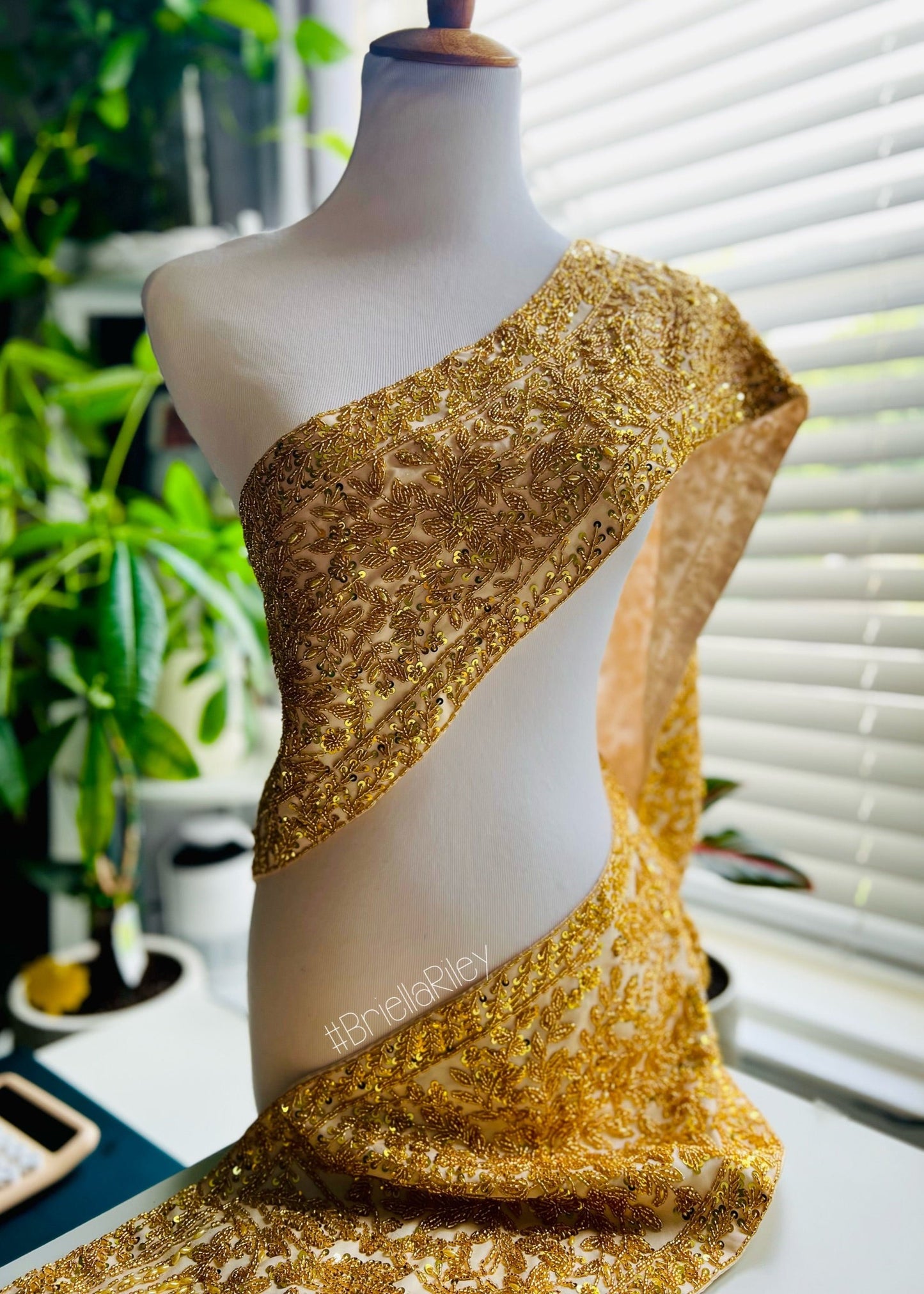 Gold Beaded Sash