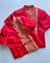 Load image into Gallery viewer, Boys&#39; Fitted Mandarin Collar Shirt || Size 1,2,3

