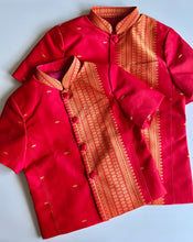 Load image into Gallery viewer, Boys&#39; Fitted Mandarin Collar Shirt || Size 3,6,8
