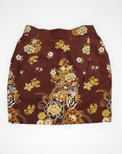Load image into Gallery viewer, Signature Folded Sarong Short Skirt || Brown ||Size Medium
