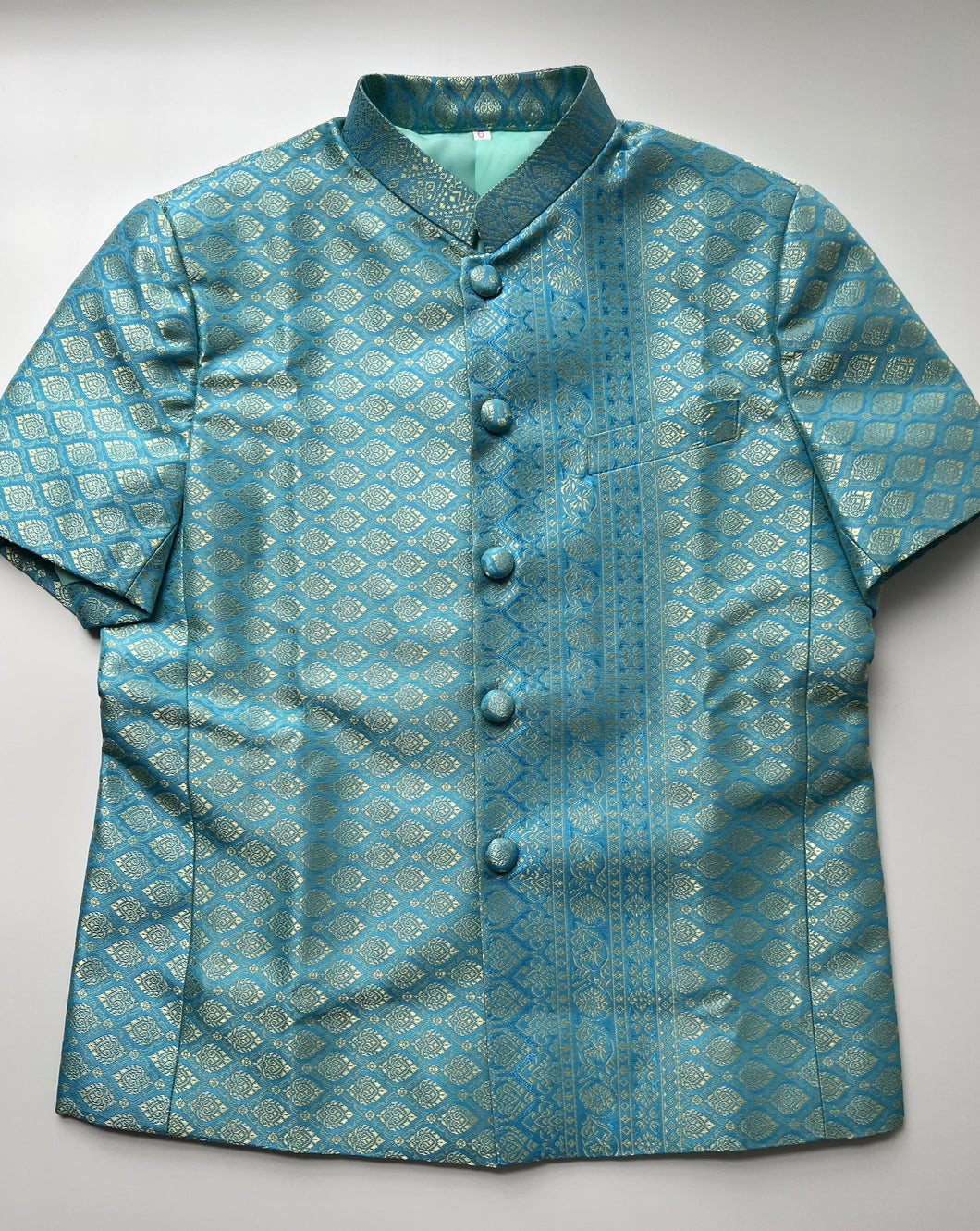 Boys' Fitted Mandarin Collar Shirt || Size 6