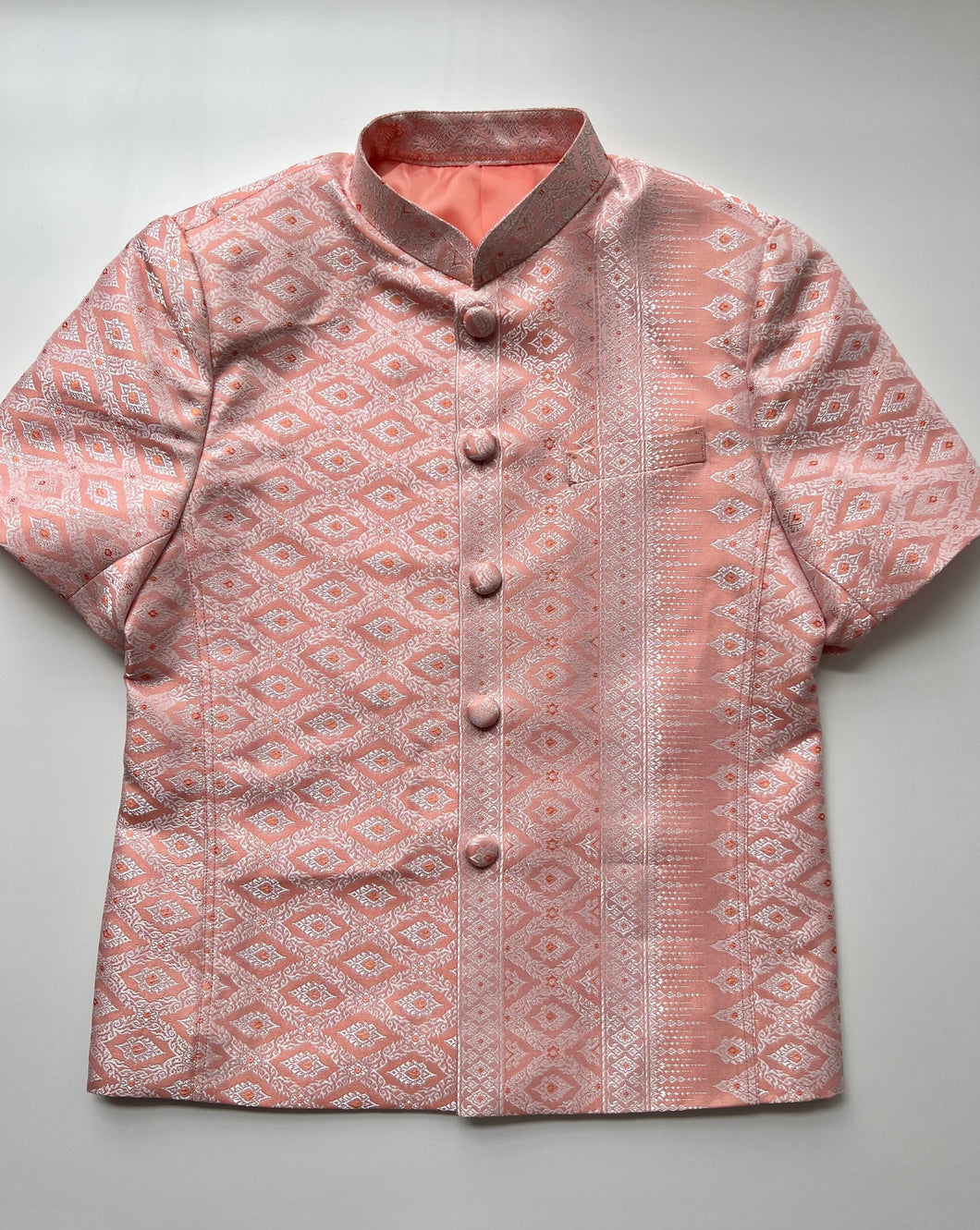 Boys' Fitted Mandarin Collar Shirt || Size 5