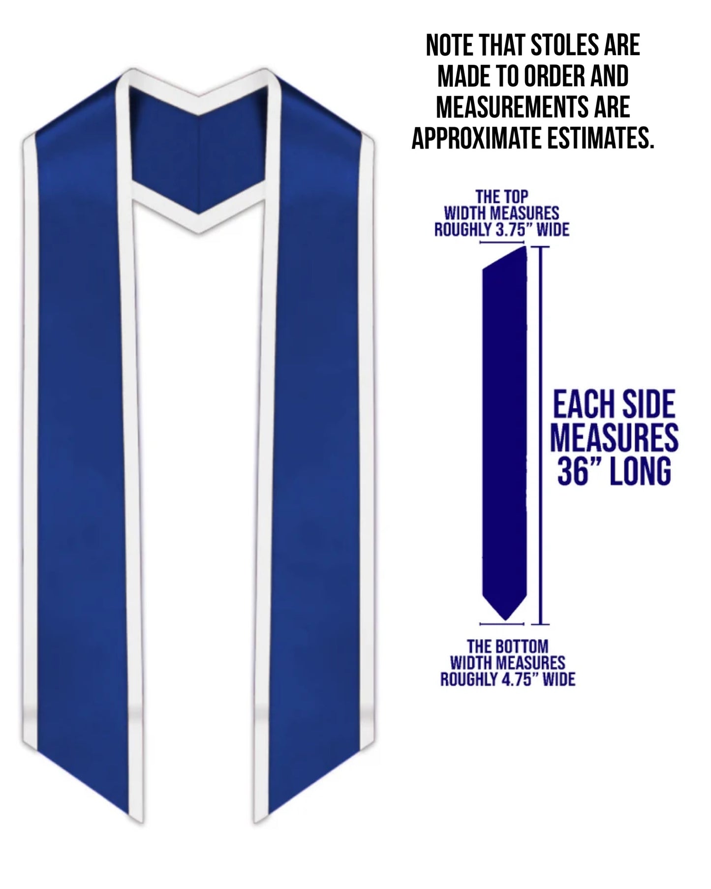Custom Stole with 1-4 Section Wordings + Flags/Khmer Letter/Special Request