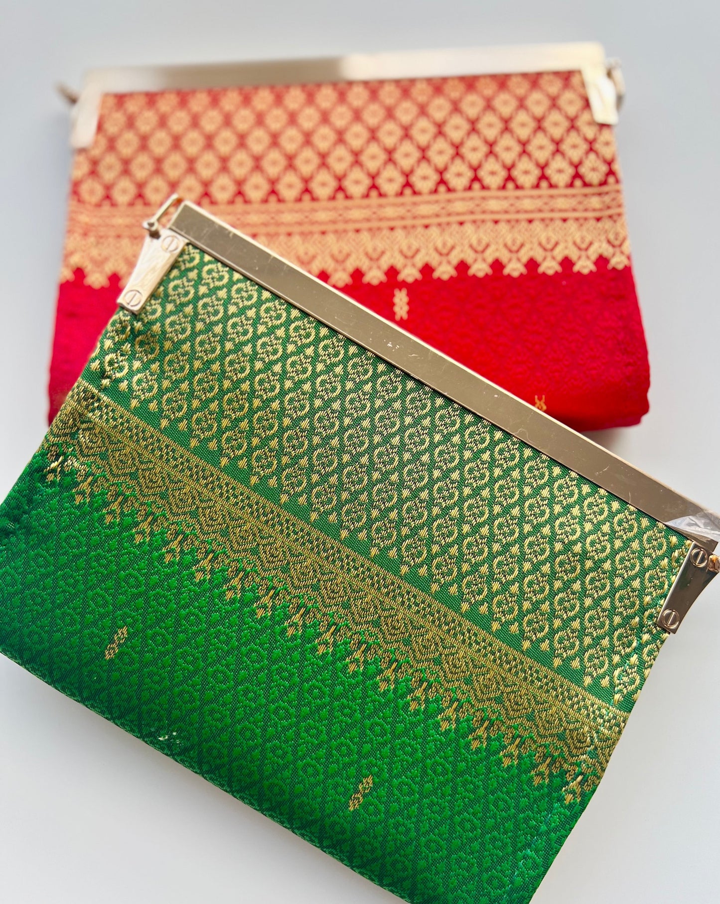 Purse/Clutch+Coin Pouch || Red or Green
