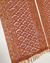 Load image into Gallery viewer, Red + Gold Beaded Sash
